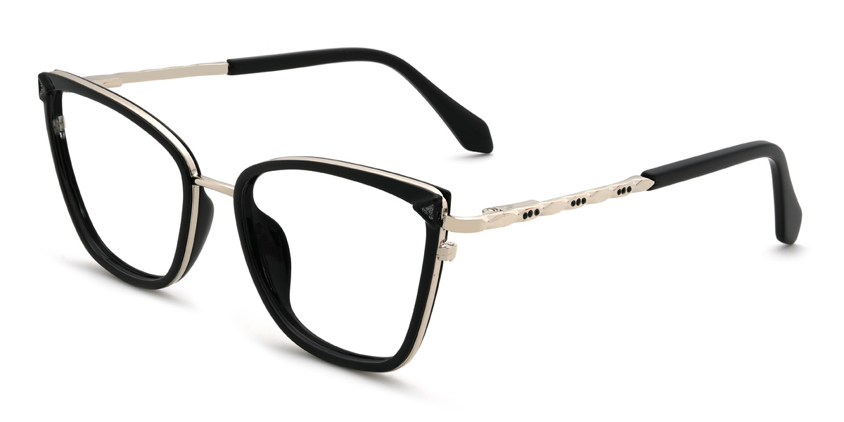 Black Xaniyah Glasses - Cat Eye Glasses
