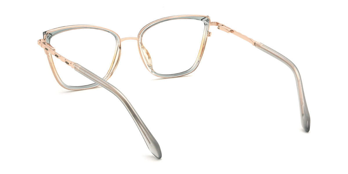 Grey Yellow Xaniyah Glasses - Cat Eye Glasses