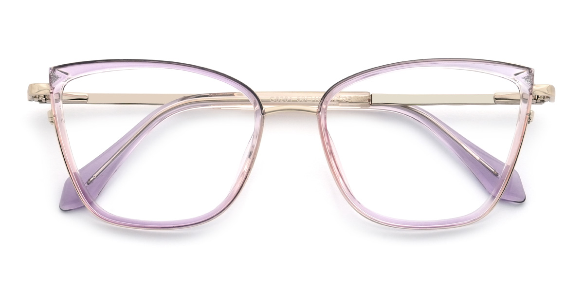 Purple Pink Xaniyah Glasses - Cat Eye Glasses