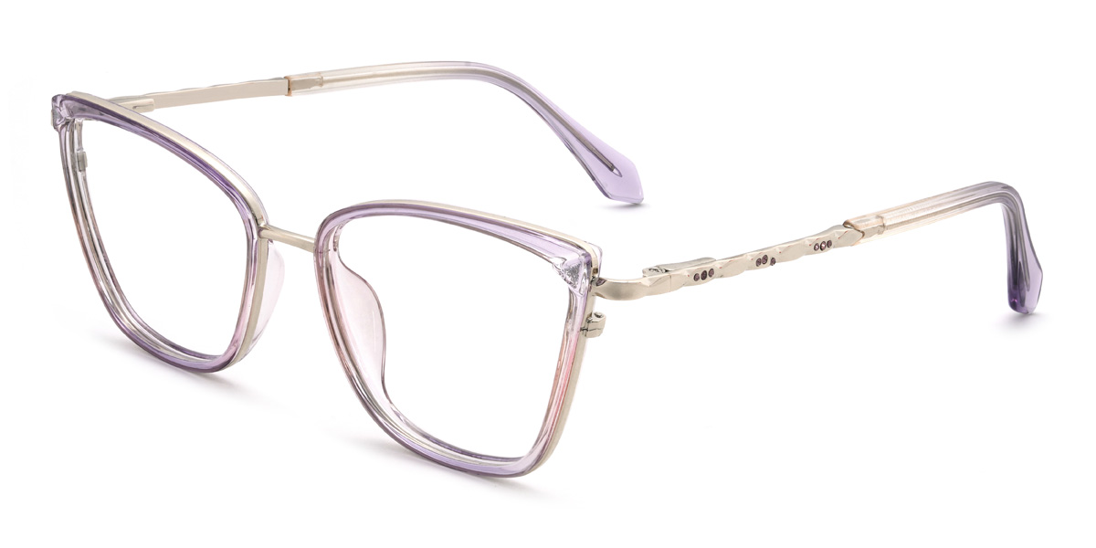 Purple Pink Xaniyah Glasses - Cat Eye Glasses