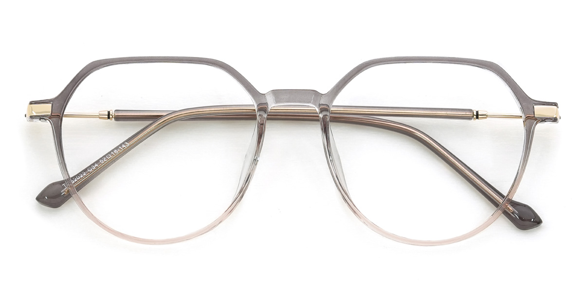Grey Pink Enrique Glasses - Oval Glasses