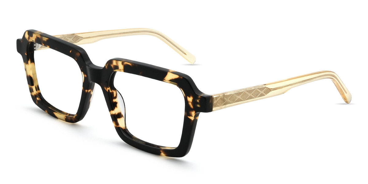 Tortoiseshell Eliam Glasses - Rectangle Glasses