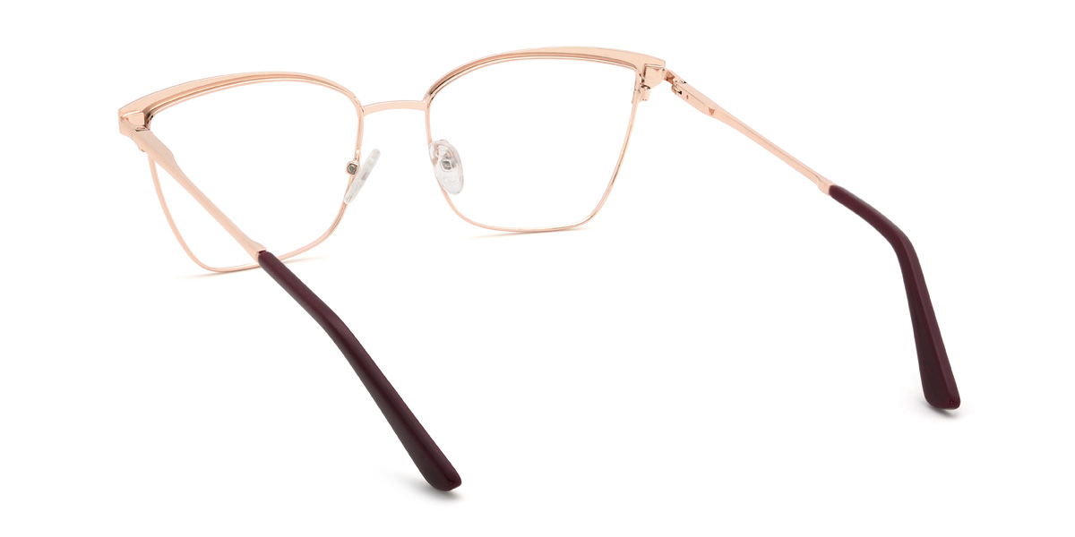 Gold Wine Imaan Glasses - Rectangle Glasses