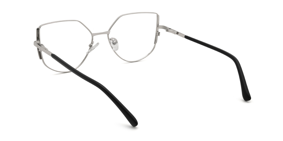 Black Silver Odessa Glasses - Cat Eye Glasses