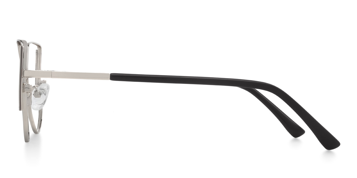 Black Silver Odessa Glasses - Cat Eye Glasses