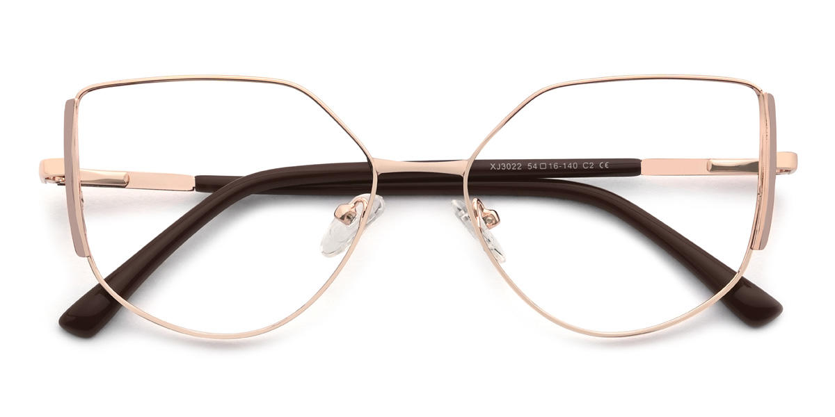Rose Gold Pink Odessa Glasses - Cat Eye Glasses