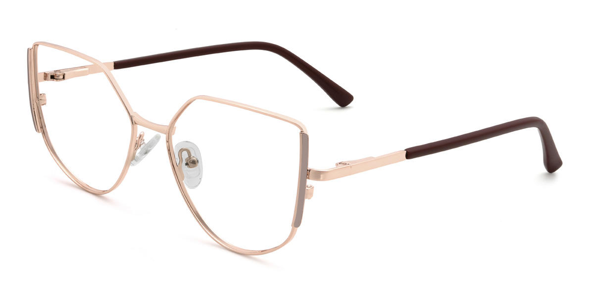Rose Gold Pink Odessa Glasses - Cat Eye Glasses