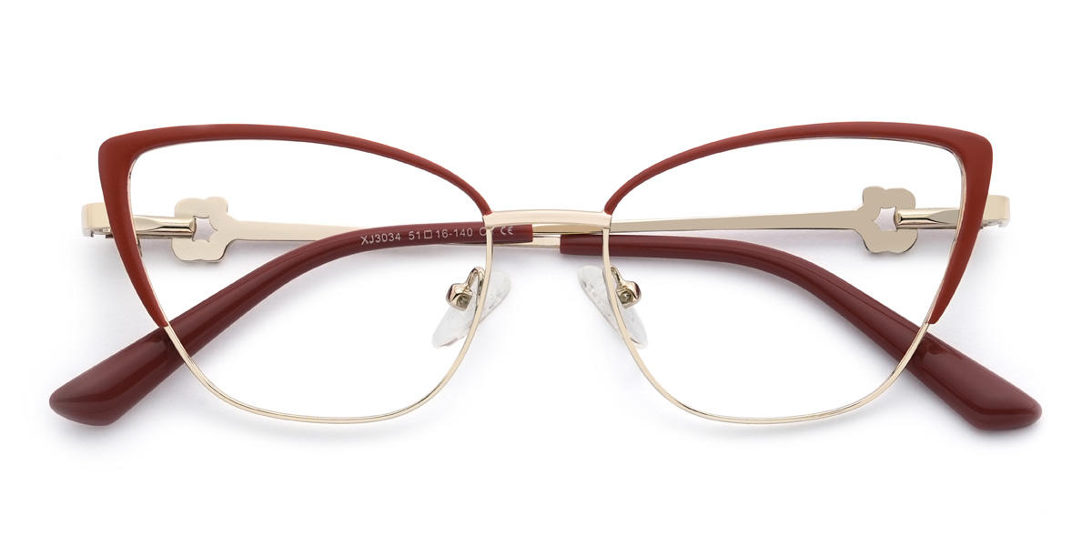 Arany piros Nihira Szemüveg - Cat Eye Glasses