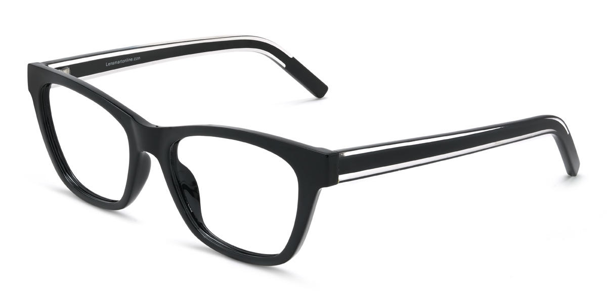 Schwarz Alessandra Brille - Rectangle Glasses