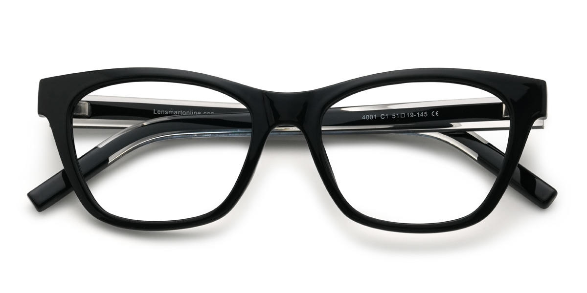 Schwarz Alessandra Brille - Rectangle Glasses
