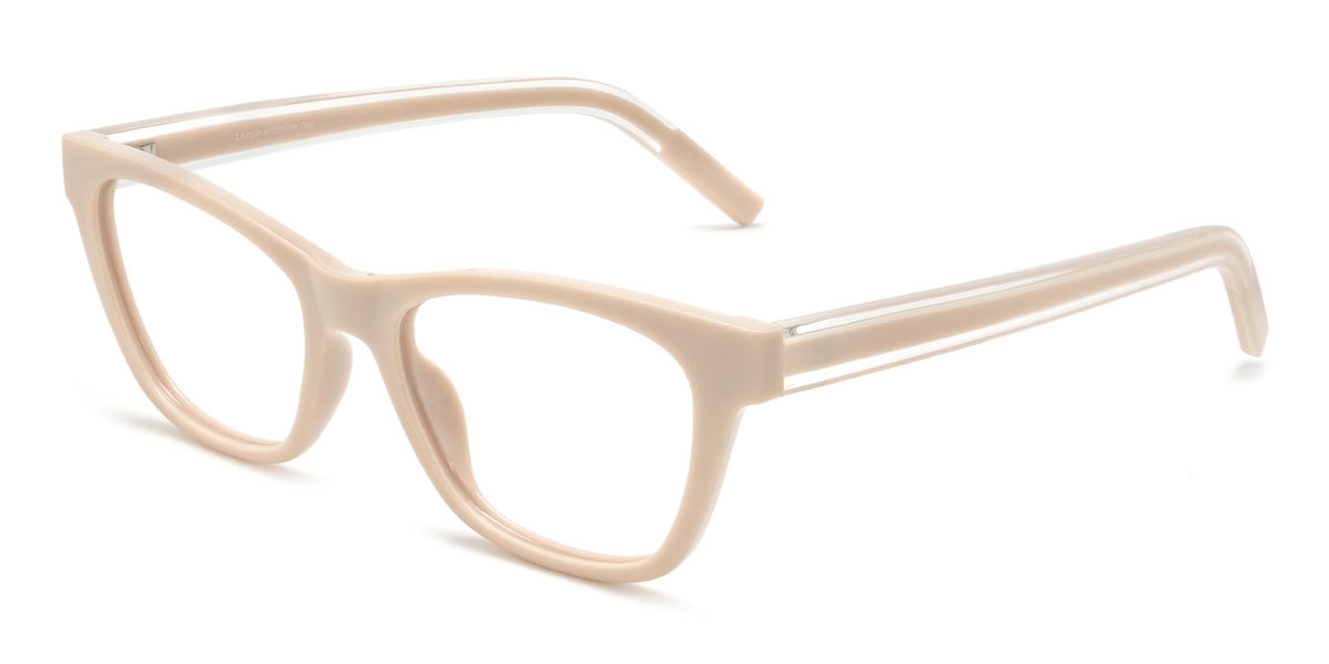 Nude Pink Alessandra Glasses - Rectangle Glasses