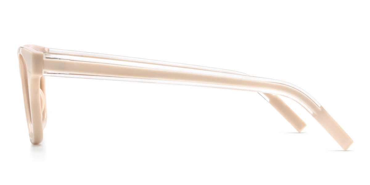 Nude Pink Alessandra Glasses - Rectangle Glasses