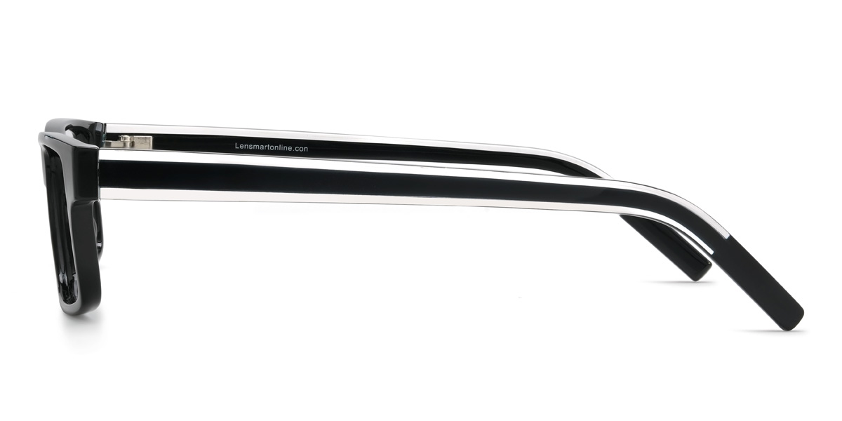 Black Hezekiah Glasses - Rectangle Glasses