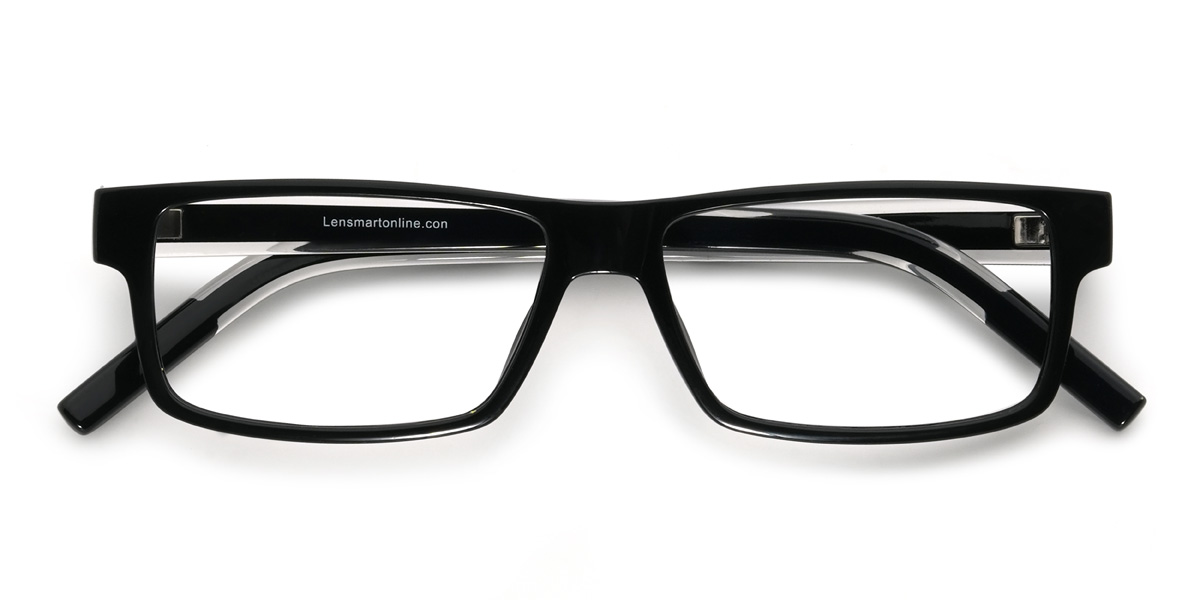 Black Hezekiah Glasses - Rectangle Glasses