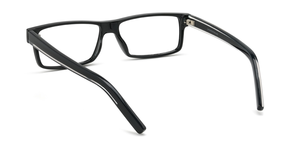 Black Hezekiah Glasses - Rectangle Glasses