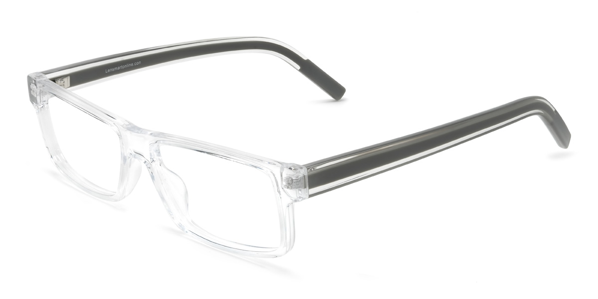 Clear Hezekiah Glasses - Rectangle Glasses