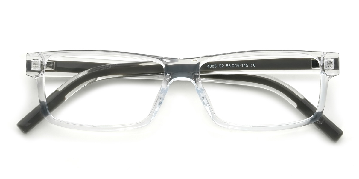 Clear Hezekiah Glasses - Rectangle Glasses