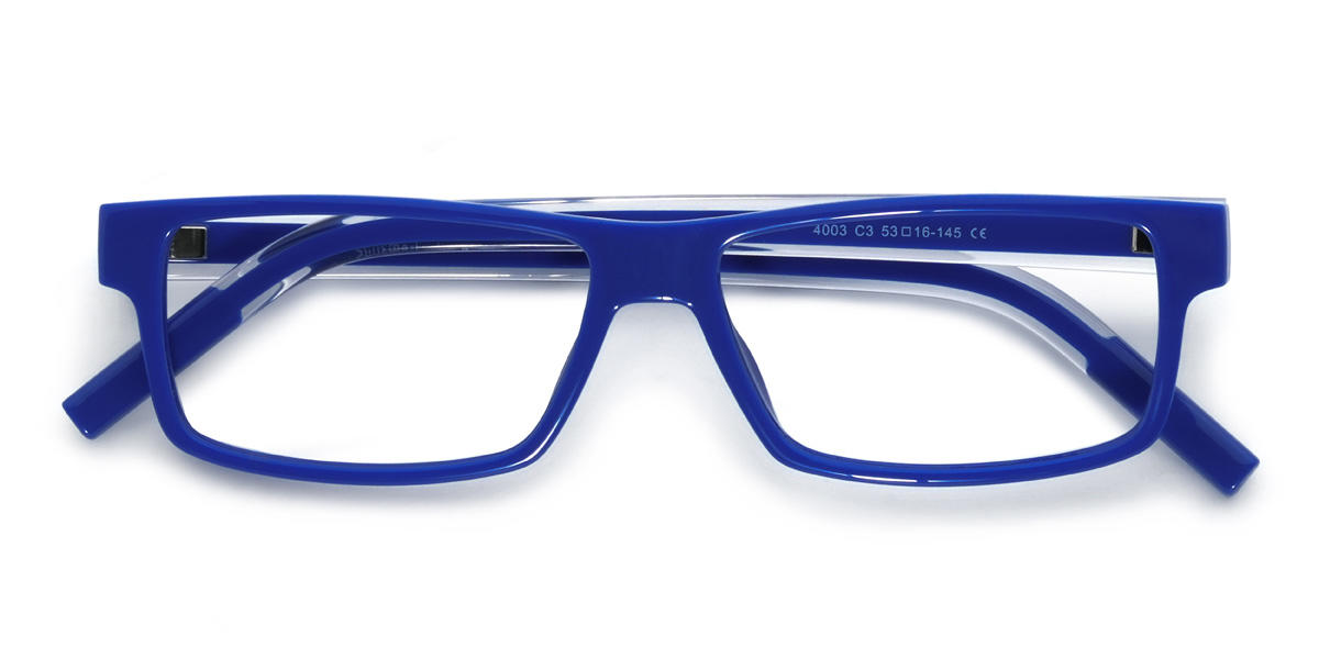 Blue Hezekiah Glasses - Rectangle Glasses