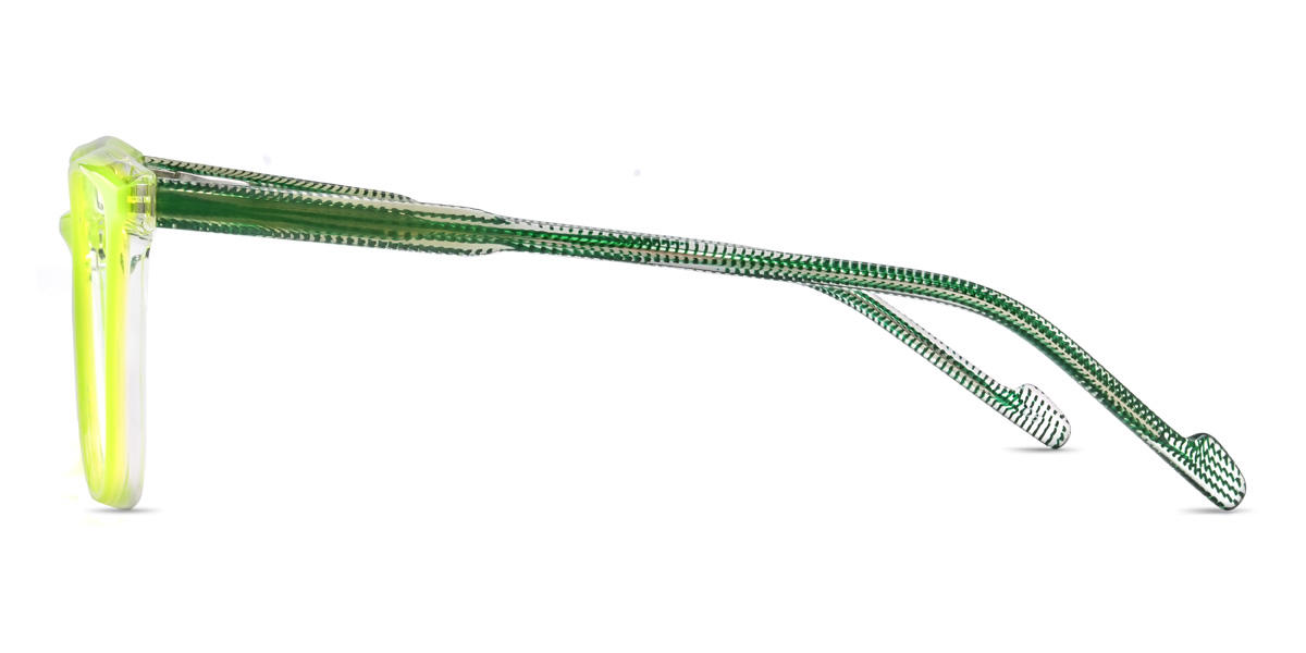 Fluorescent Green Miller Glasses - Rectangle Glasses