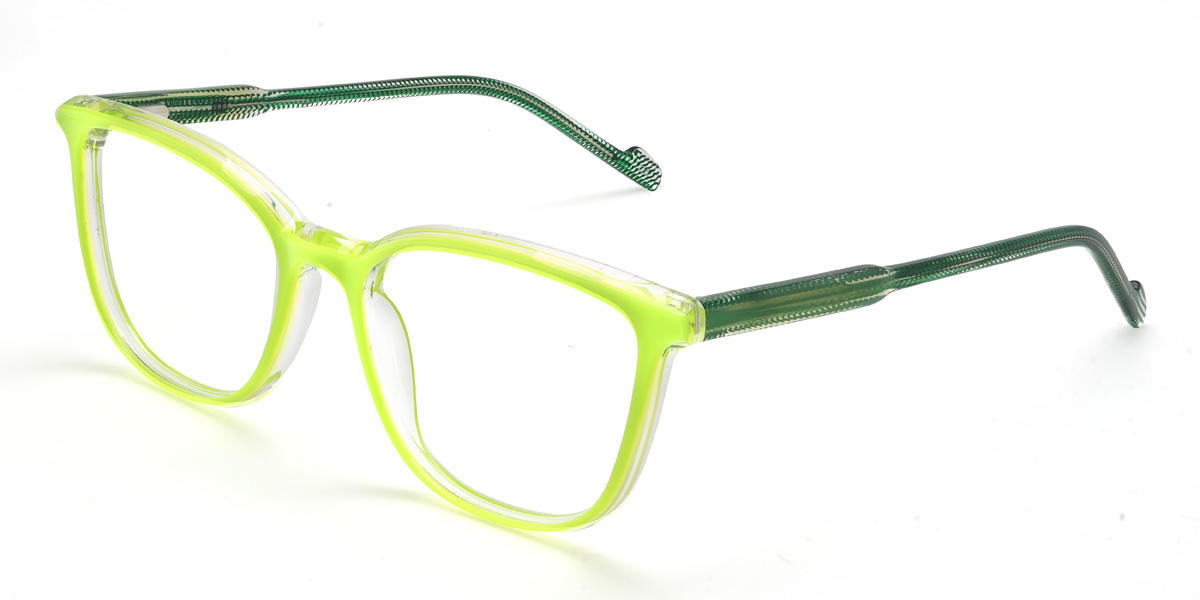 Fluorescent Green Miller Glasses - Rectangle Glasses