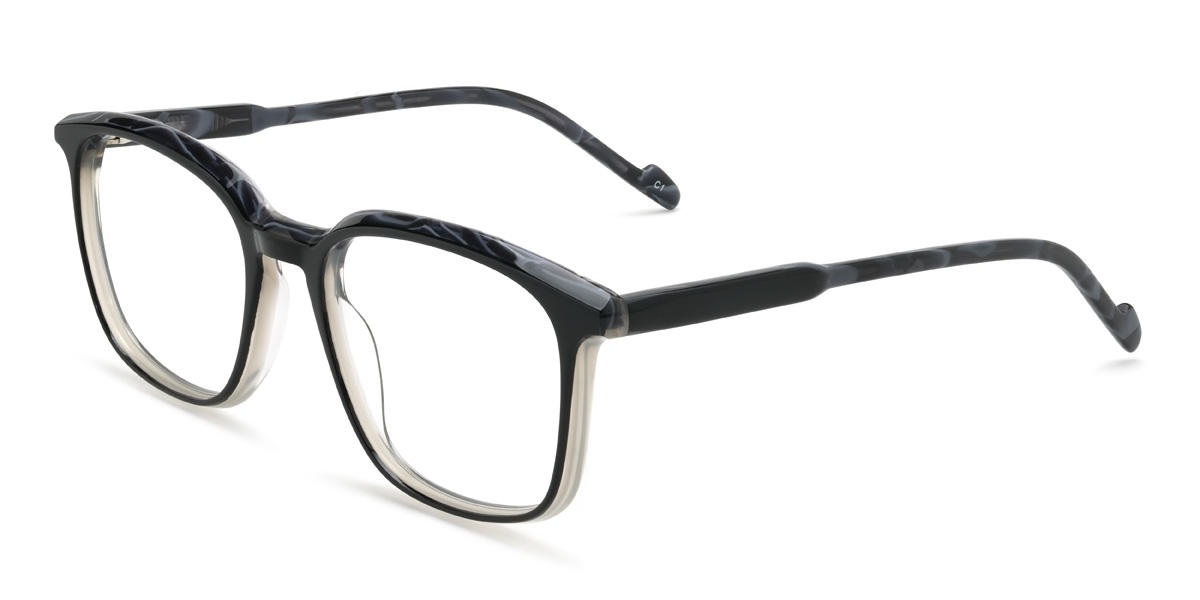 Preto Vela Óculos - Rectangle Glasses