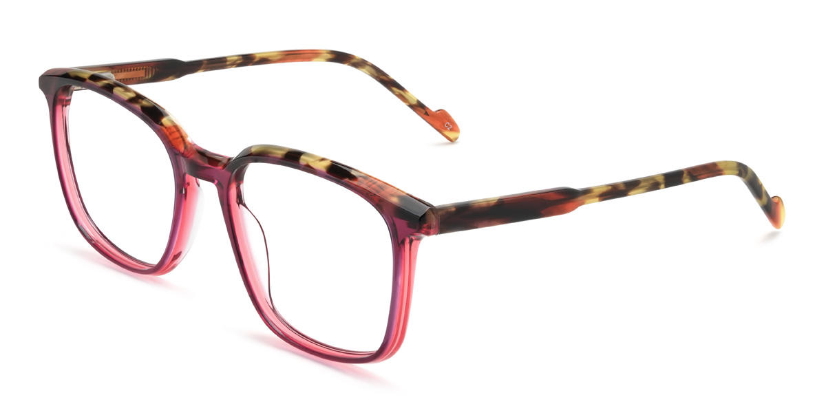 Purple Tortoiseshell Vela Glasses - Rectangle Glasses