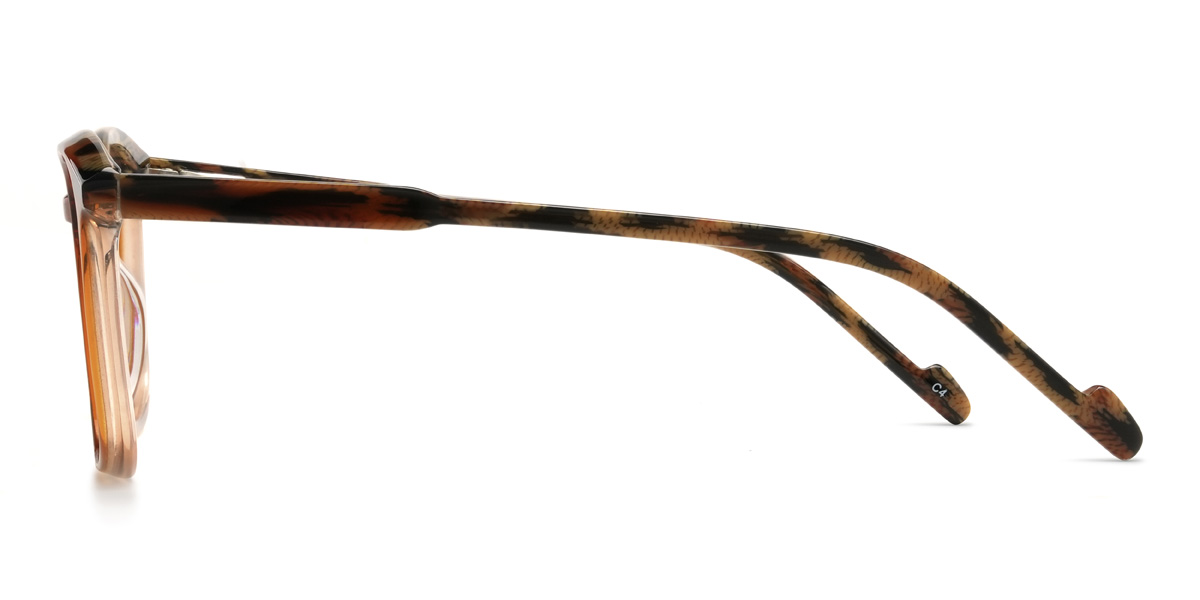 Orange Tortoiseshell Vela Glasses - Rectangle Glasses