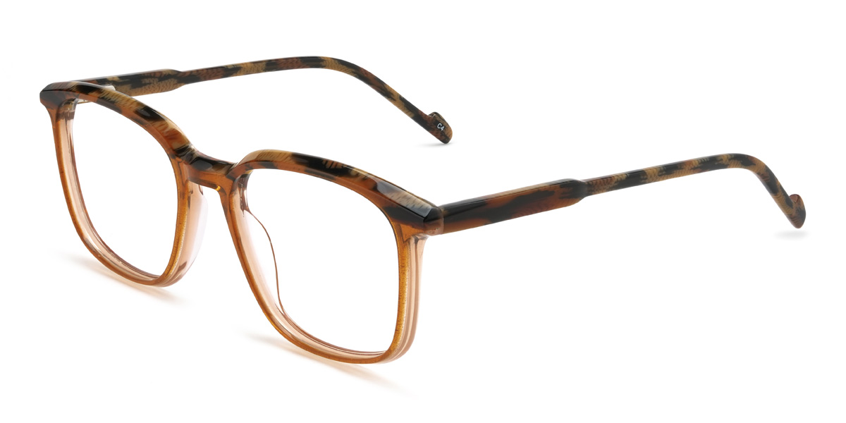 Orange Tortoiseshell Vela Glasses - Rectangle Glasses