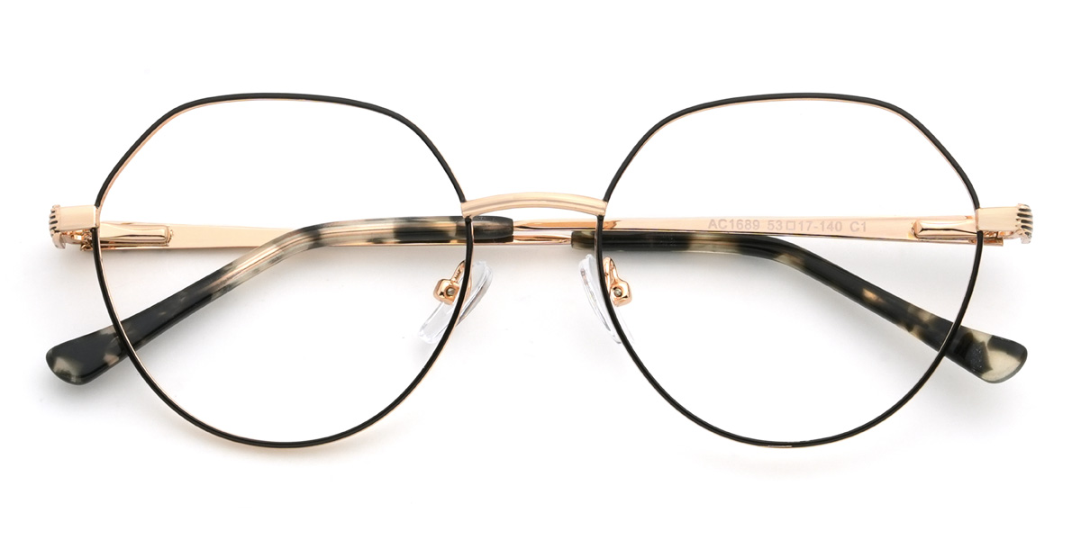 Preto Preto Casco de Tartaruga Princeton Óculos - Oval Glasses