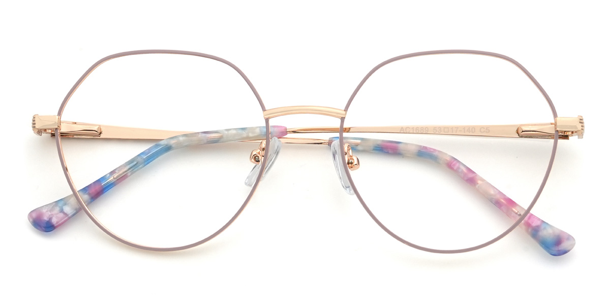 Grey Purple Princeton Glasses - Oval Glasses