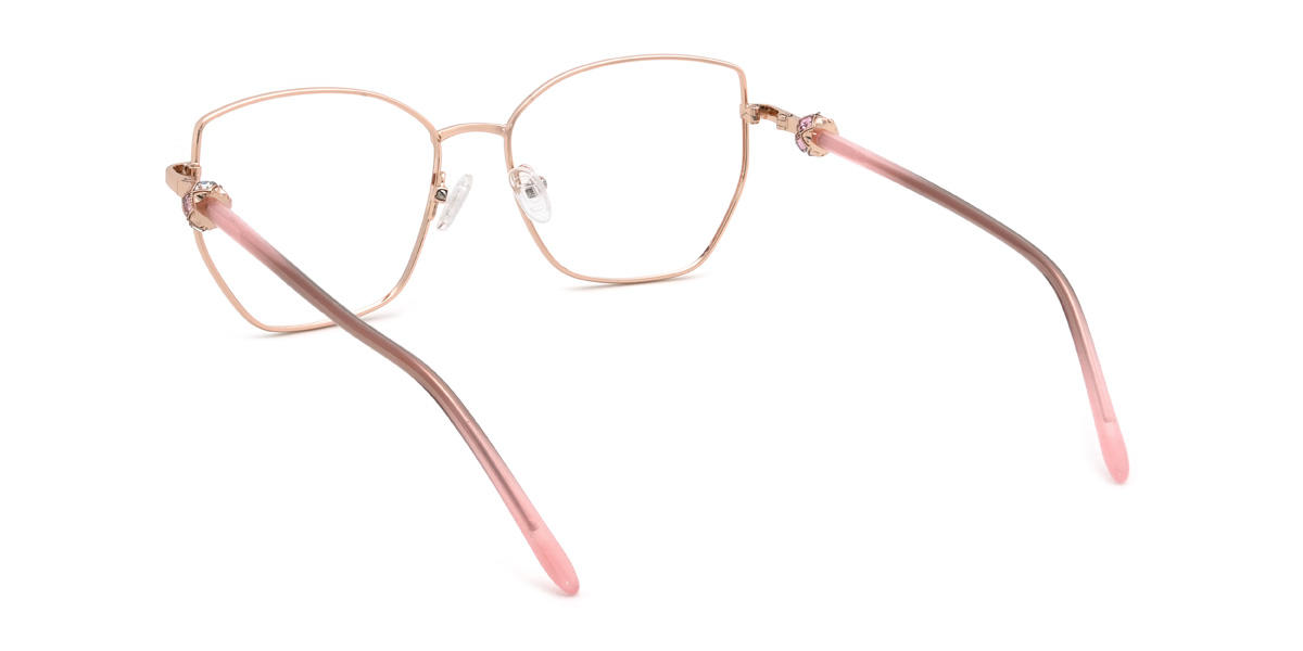Rose Gold Pink Jaylin Glasses - Cat Eye Glasses