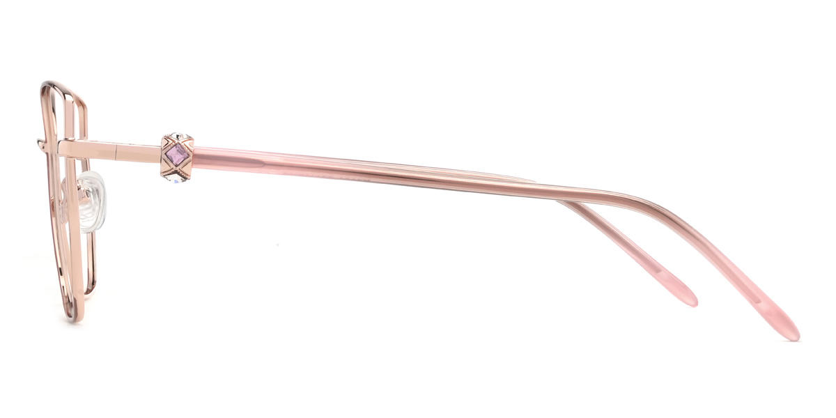 Rose Gold Pink Jaylin Glasses - Cat Eye Glasses