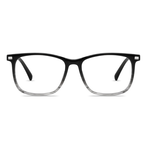 Black Black Tortoiseshell Braelynn Glasses - Rectangle Clip-On Sunglasses