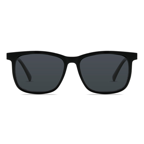 Black Black Tortoiseshell Braelynn Glasses - Rectangle Clip-On Sunglasses