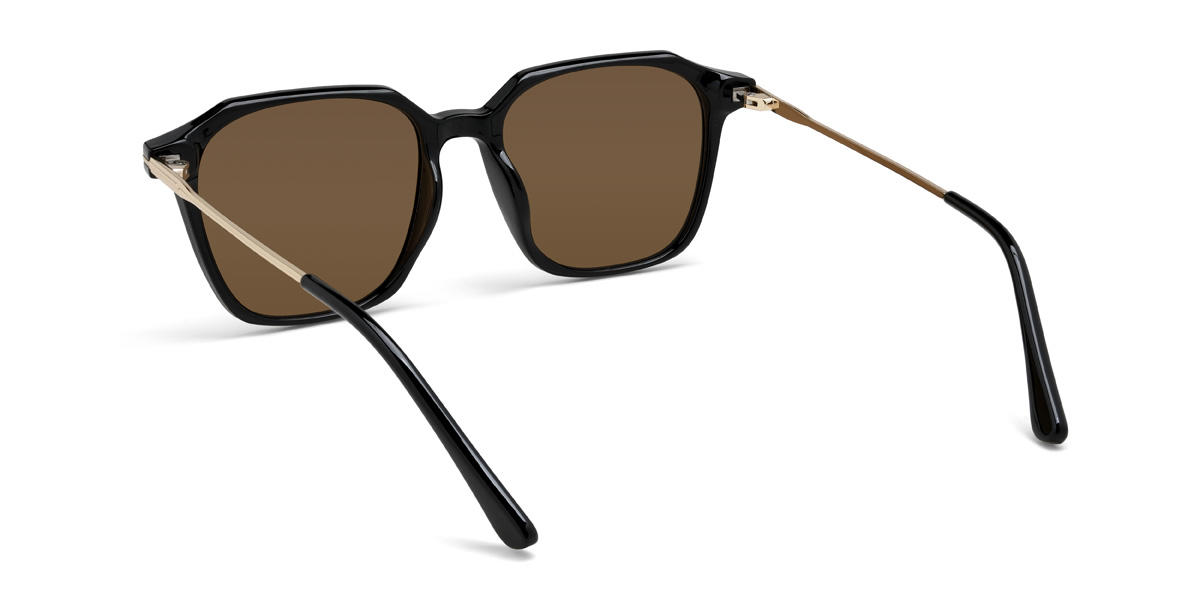 Black Brown Newman Glasses - Square Sunglasses