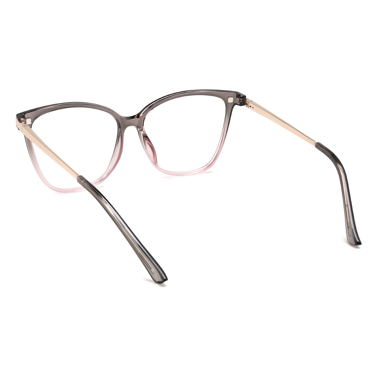 Grey Pink Baird Glasses - Cat Eye Clip-On Sunglasses