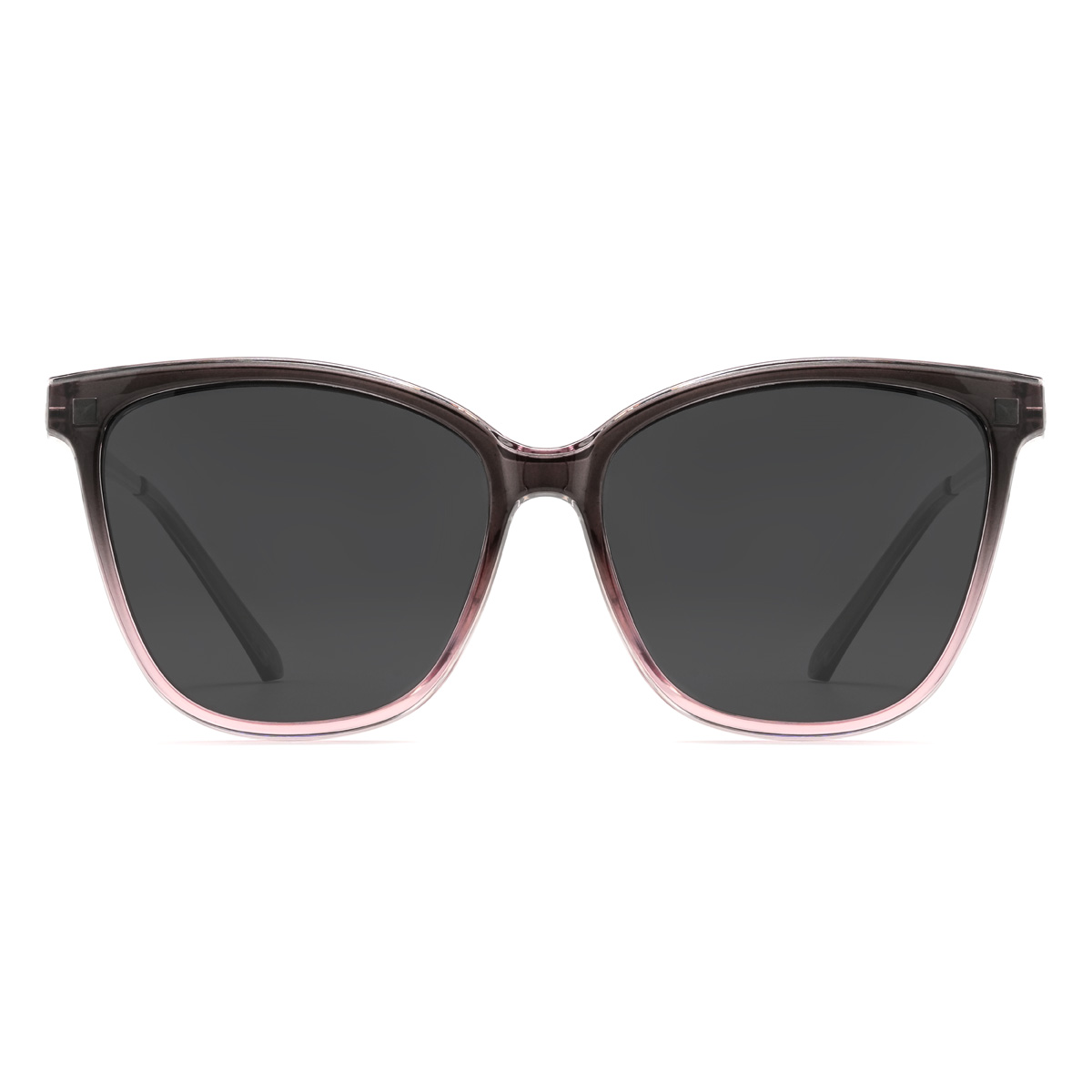 Grey Pink Baird Glasses - Cat Eye Clip-On Sunglasses