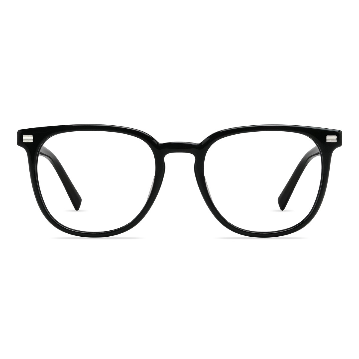 Black Zaid Glasses - Oval Clip-On Sunglasses
