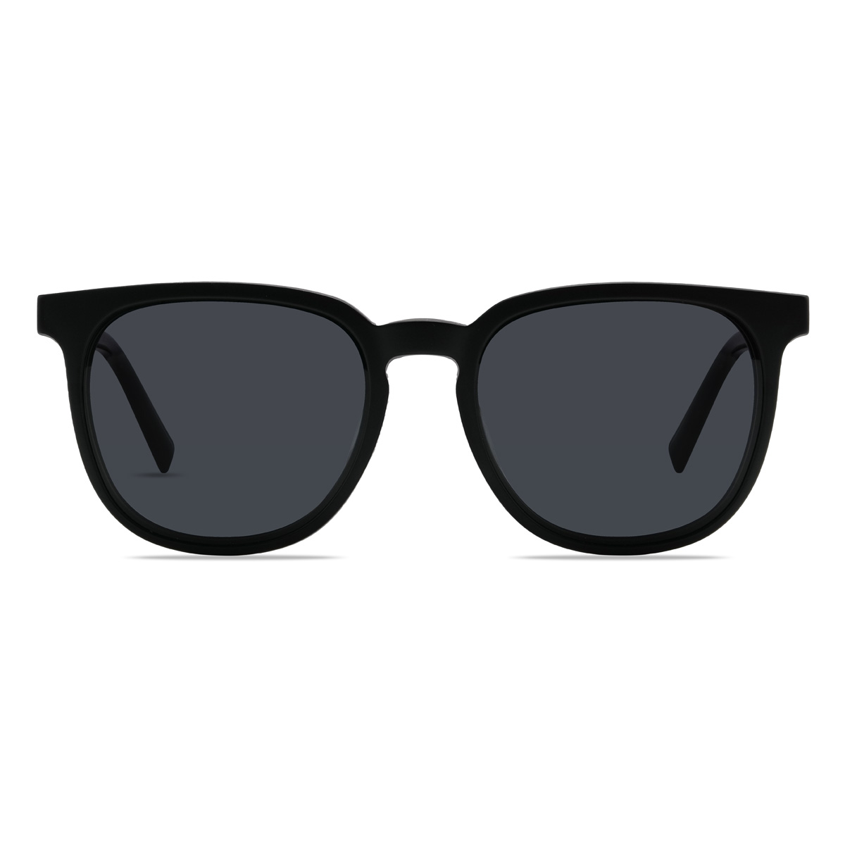 Black Zaid Glasses - Oval Clip-On Sunglasses
