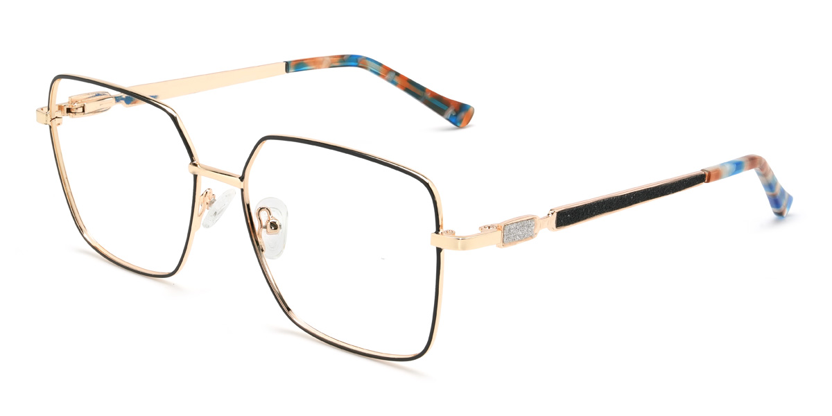 Black Carmen Glasses - Rectangle Glasses