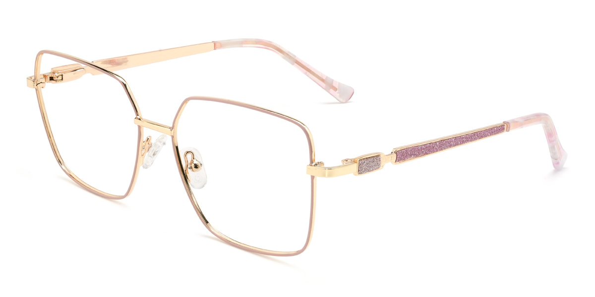Ružový Carmen Okuliare - Rectangle Glasses