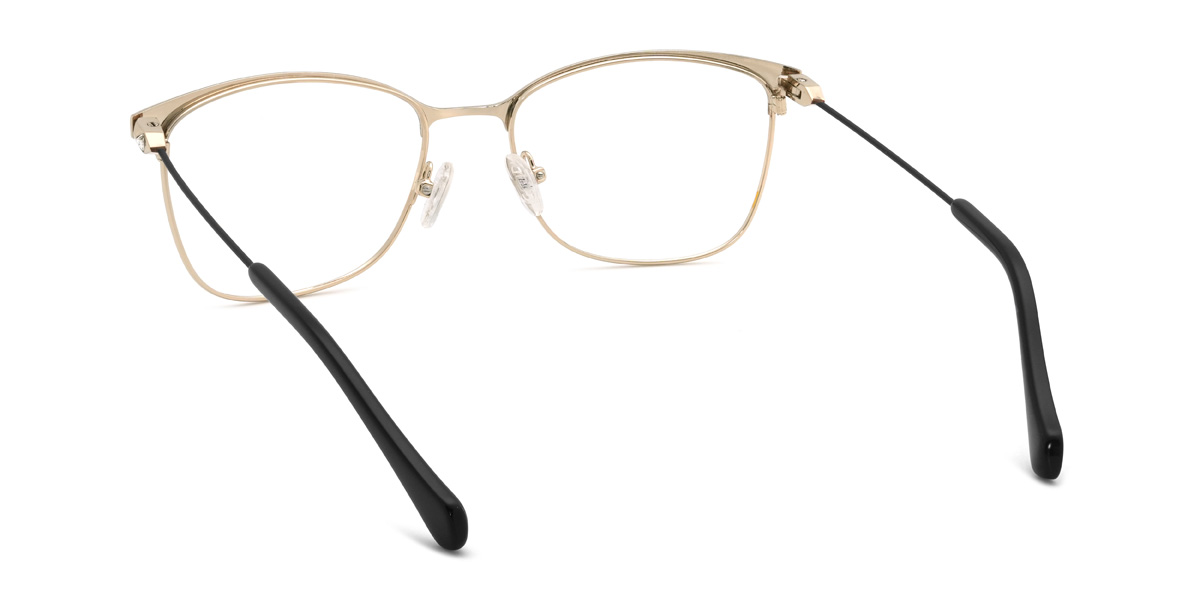 Gold Black Shaikha Glasses - Rectangle Glasses
