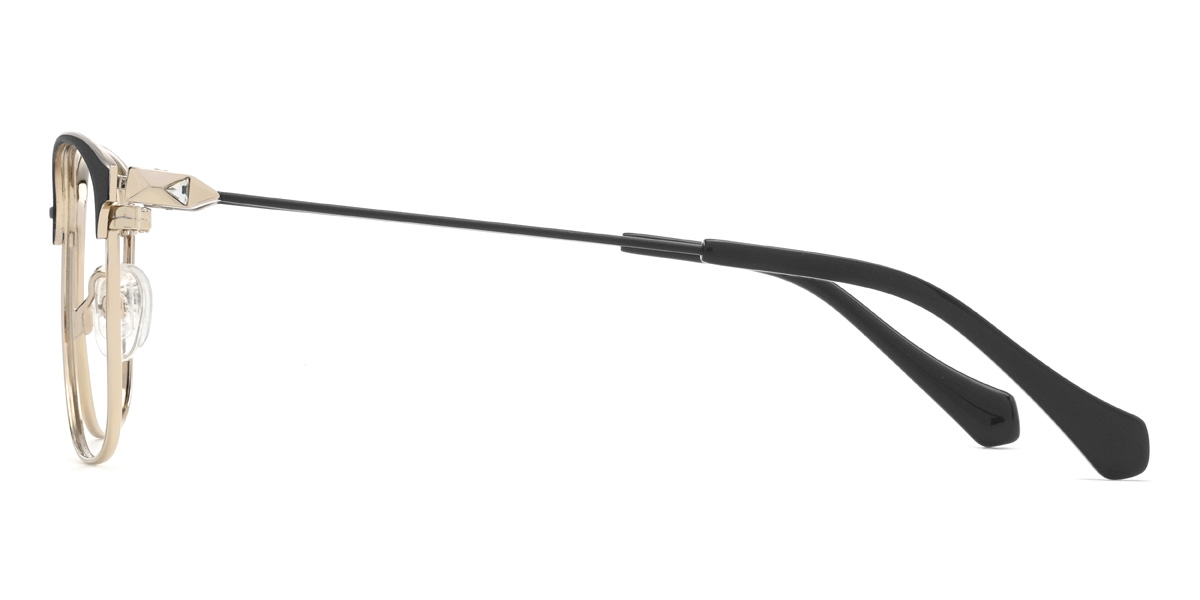 Gold Black Shaikha Glasses - Rectangle Glasses