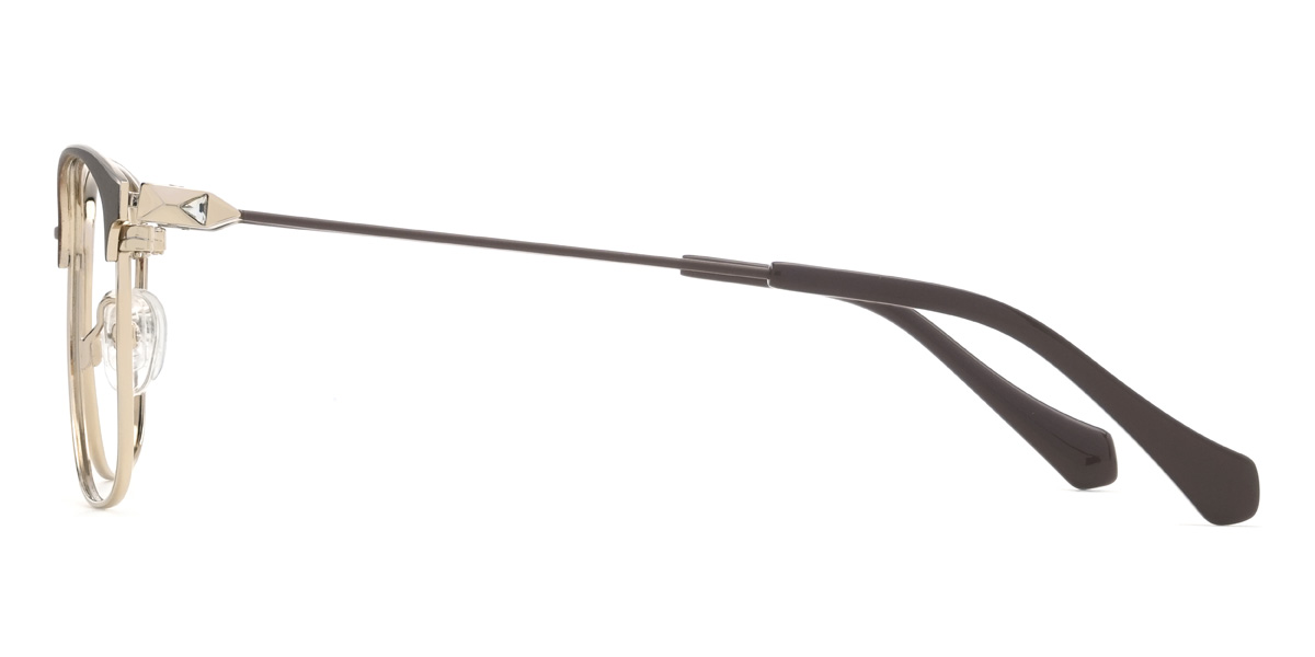 Gold Brown Shaikha Glasses - Rectangle Glasses
