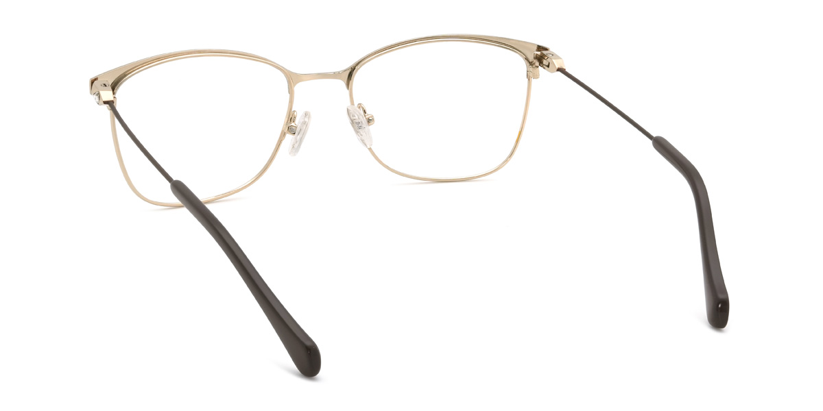 Gold Brown Shaikha Glasses - Rectangle Glasses