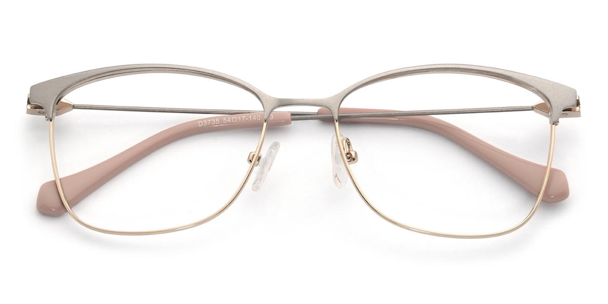 Gris dorado Shaikha Gafas - Rectangle Glasses