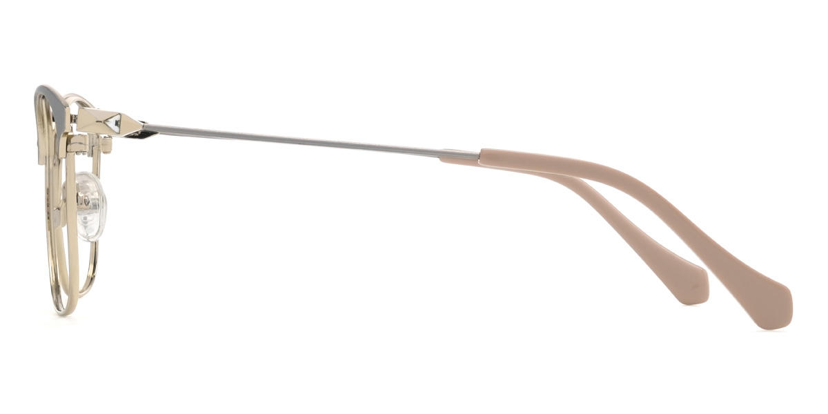 Gris dorado Shaikha Gafas - Rectangle Glasses
