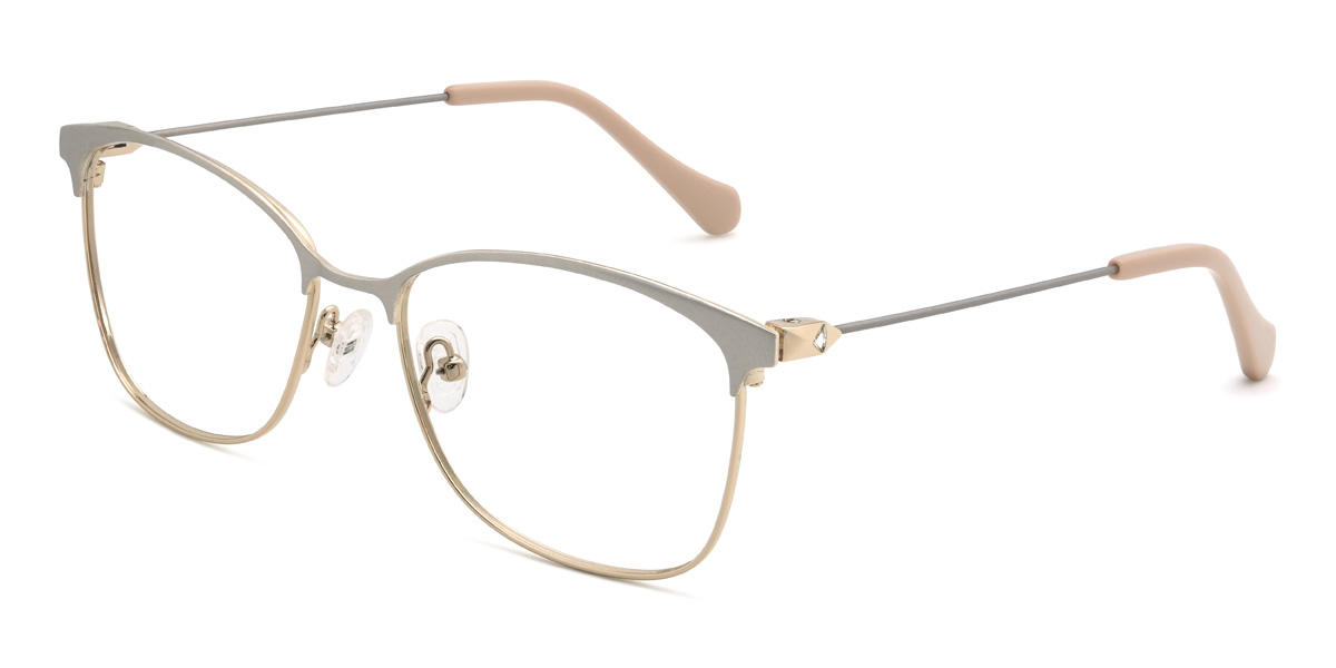 Gris dorado Shaikha Gafas - Rectangle Glasses