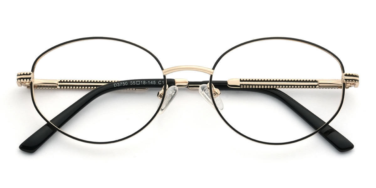 Black Ryann Glasses - Oval Glasses
