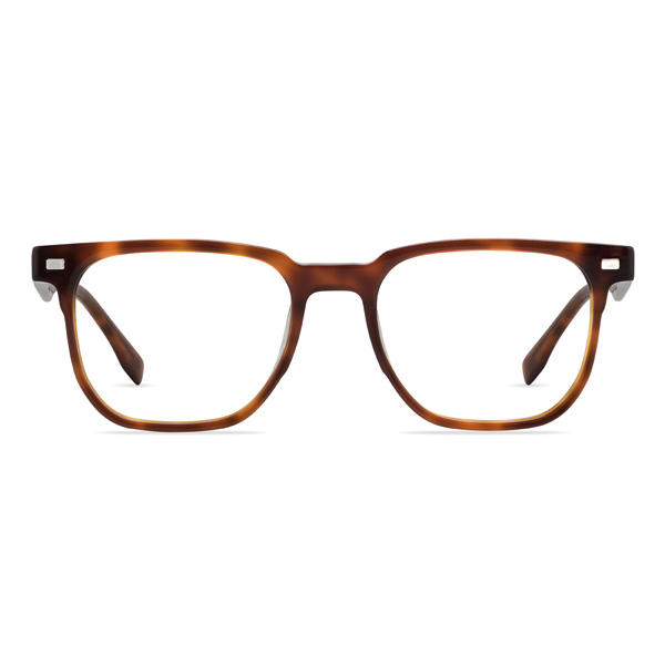 Tortoiseshell Khaled Glasses - Rectangle Clip-On Sunglasses